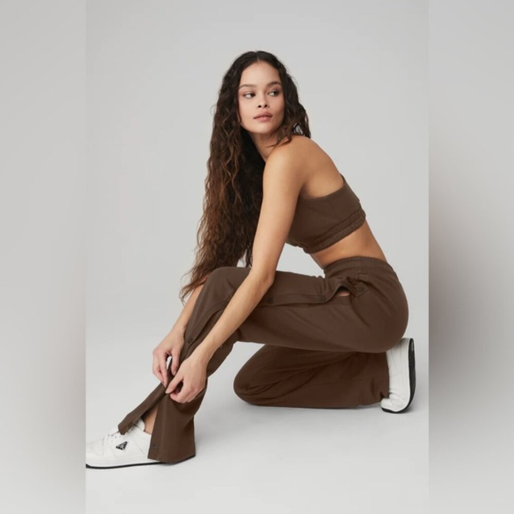 Alo Brown Button Sweatpants